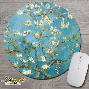Almond Blossom by Vincent Van Gogh Round Mouse Pad