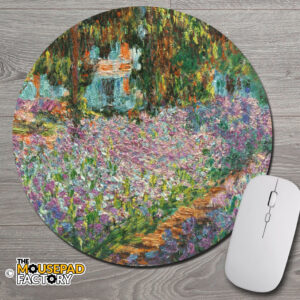Irises by Claude Monet Round Mouse Pad
